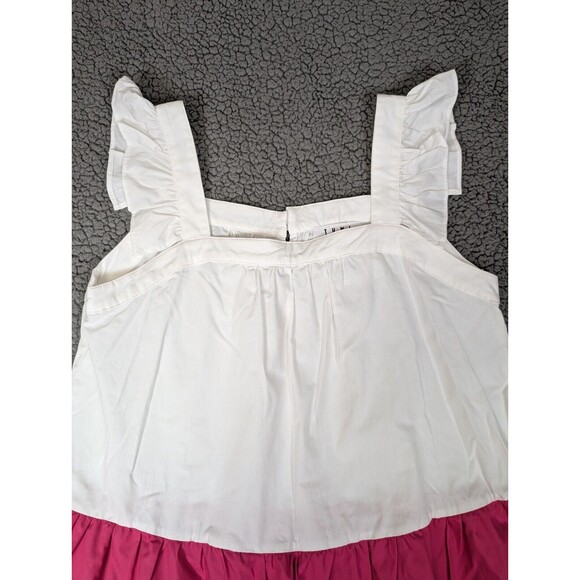 Anthropologie THML Sleeveless Midi Dress Lined Tiered Color Block Women's Sz M - Picture 3 of 9